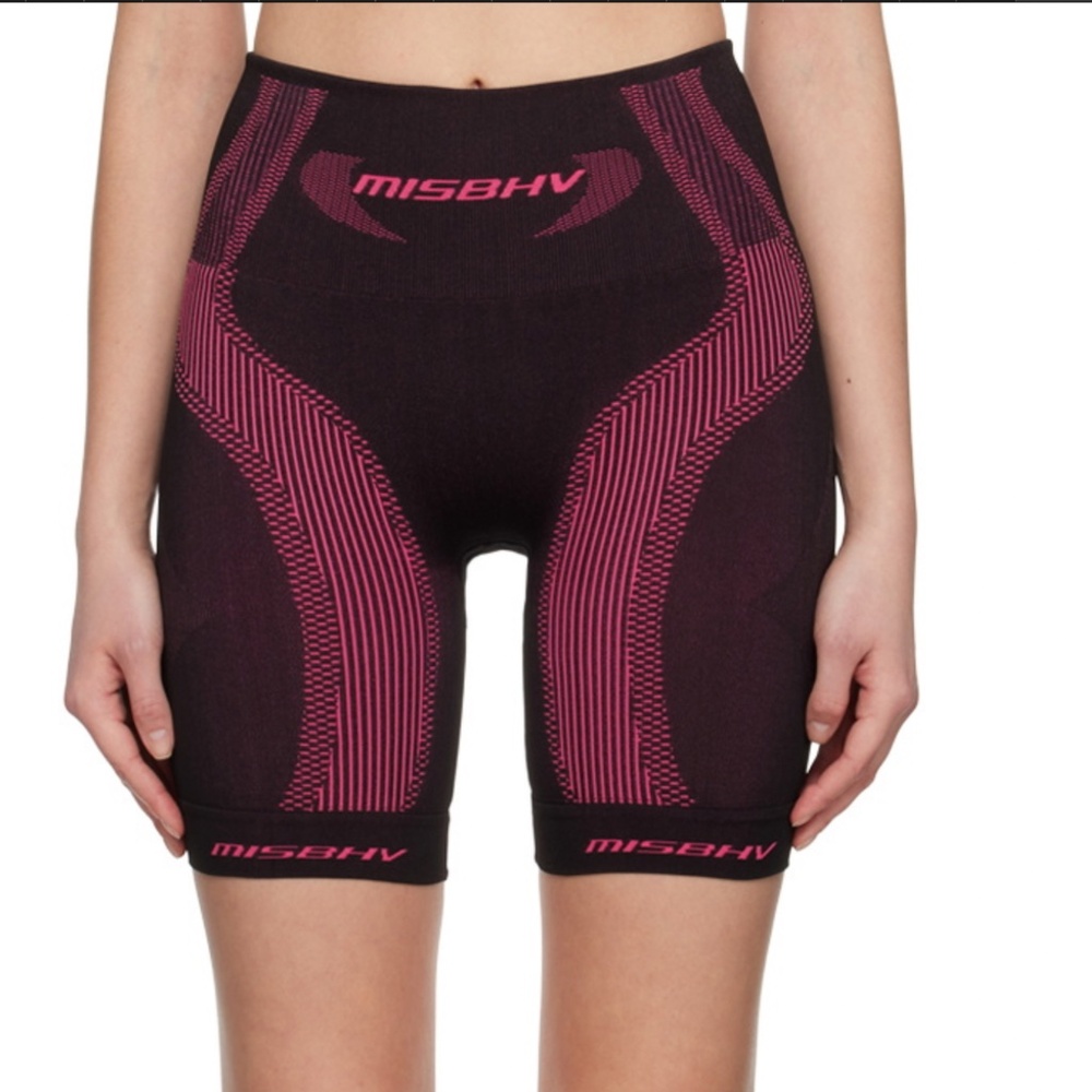 MISBHV EUROPA Biker Shorts in Pink and Black L NWT